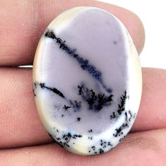 Natural 31.40cts dendrite opal (merlinite) 32.5x24 mm oval loose gemstone s20773