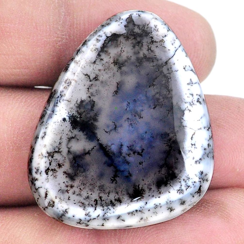 Natural 40.10cts dendrite opal (merlinite) 33.5x27mm fancy loose gemstone s20763