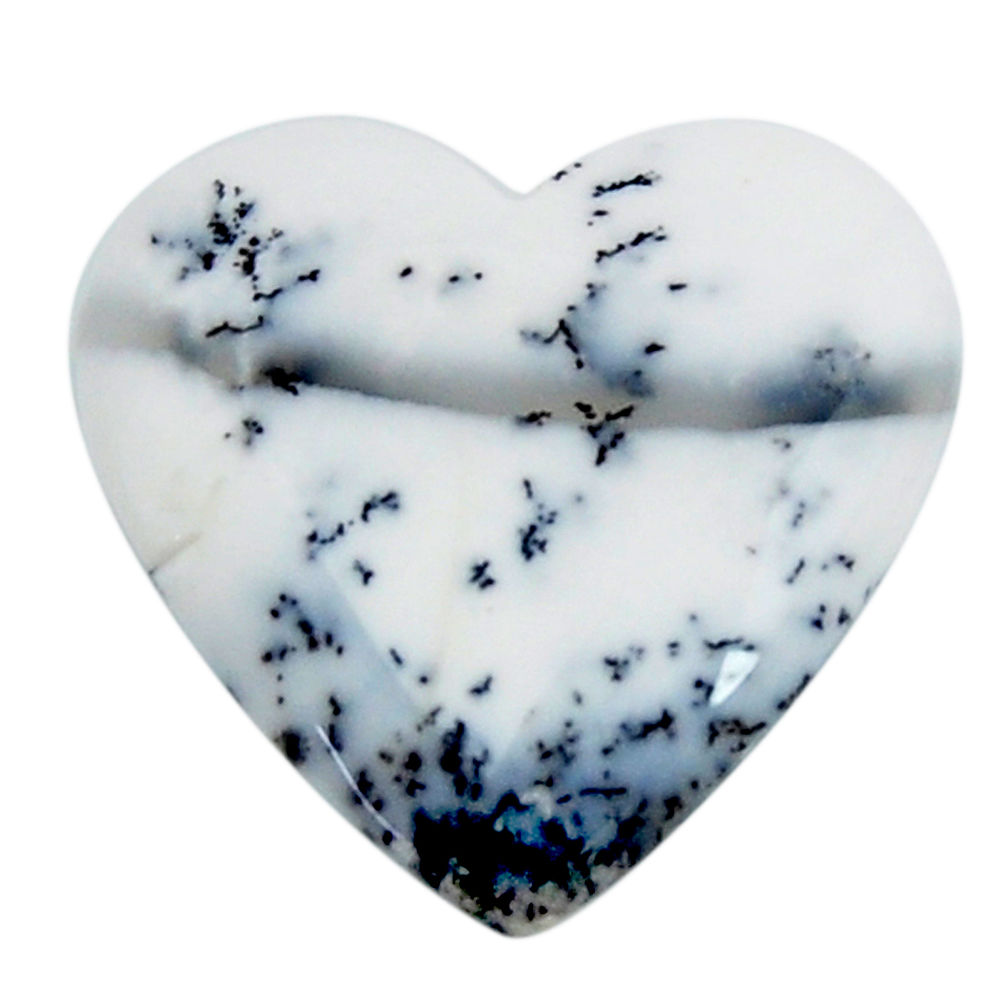 Natural 16.30cts dendrite opal (merlinite) white 24x23.5mm loose gemstone s18665