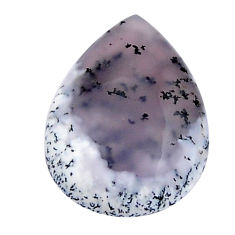 Natural 14.35cts dendrite opal (merlinite) white 26x19 mm loose gemstone s29968