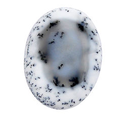 Natural 21.15cts dendrite opal (merlinite) white 30x21 mm loose gemstone s29969