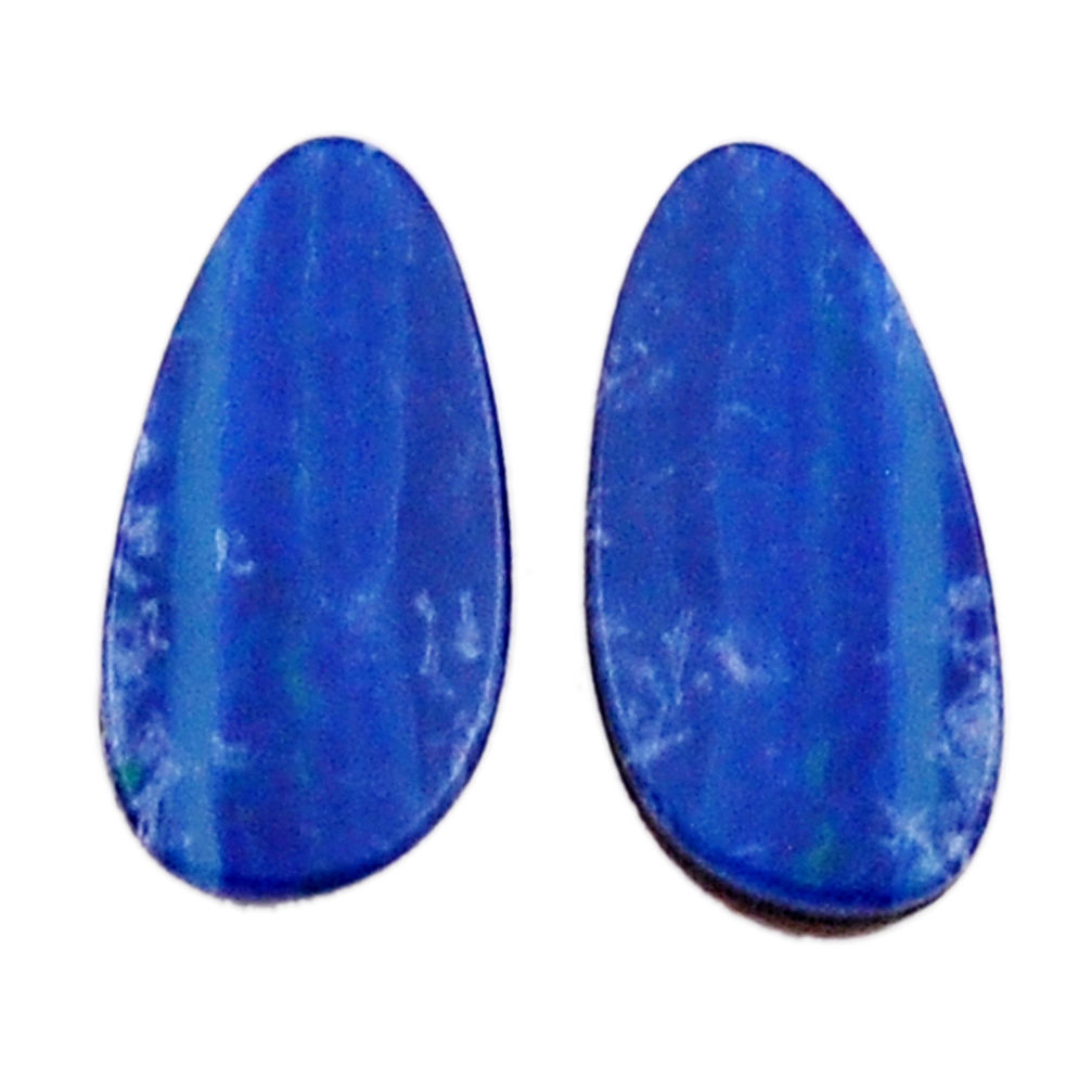 Natural 3.15cts doublet opal australian blue 12x6 mm loose pair gemstone s30220