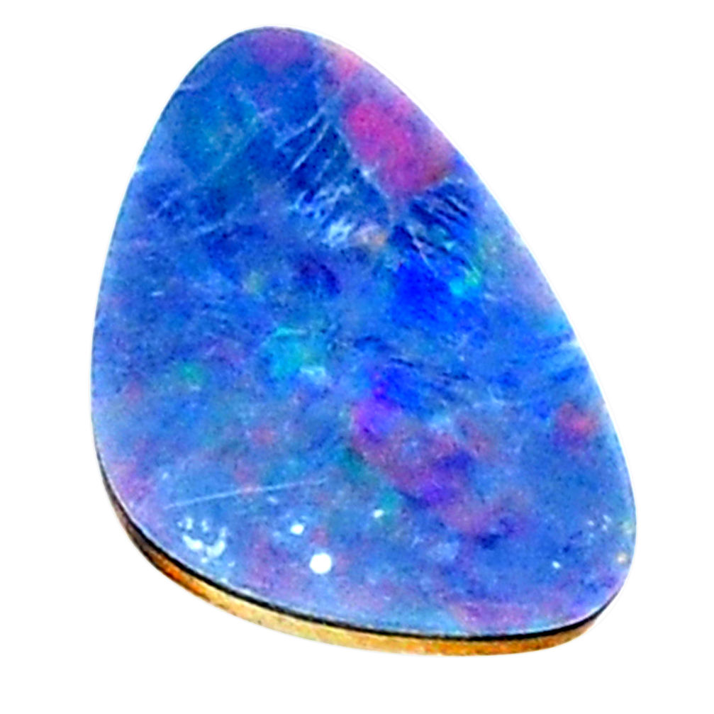 Natural 2.80cts doublet opal australian blue 18x12mm fancy loose gemstone s22563