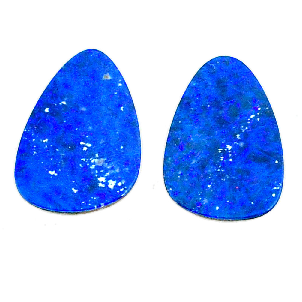 Natural 11.30cts doublet opal australian blue 18x12mm pair loose gemstone s22203