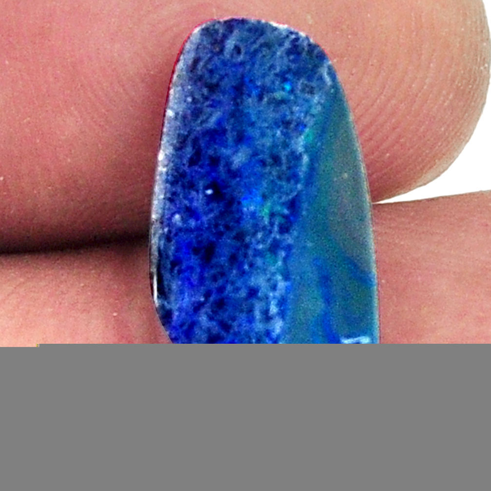 Natural 3.10cts doublet opal australian blue 18x9 mm fancy loose gemstone s16757
