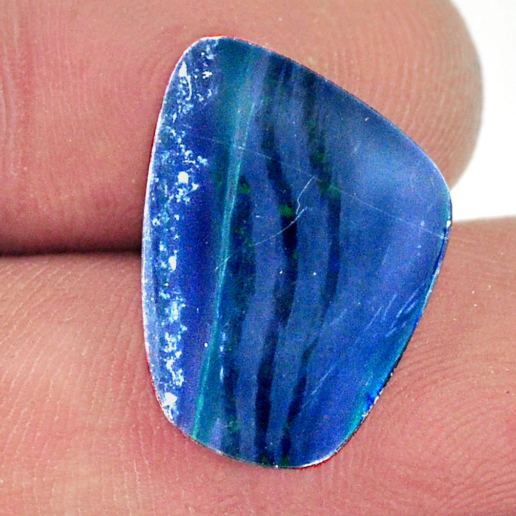 Natural 8.10cts doublet opal australian blue 20x14 mm loose gemstone s16731
