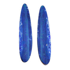Natural 9.15cts doublet opal australian blue 20x6 mm loose pair gemstone s30187