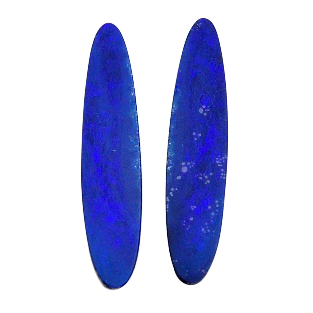 Natural 5.10cts doublet opal australian blue 22x5 mm loose pair gemstone s30181