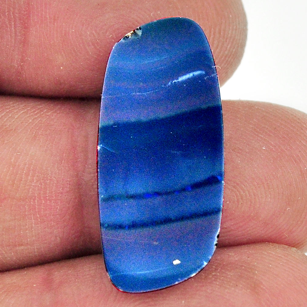 Natural 8.45cts doublet opal australian blue 24.5x11.5 mm loose gemstone s16723