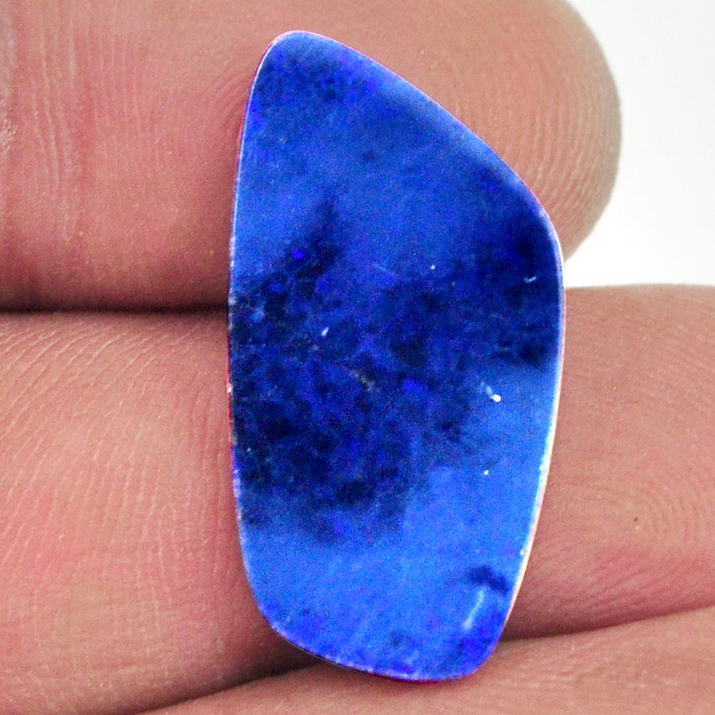 Natural 8.10cts doublet opal australian blue 25x12.5 mm loose gemstone s16734
