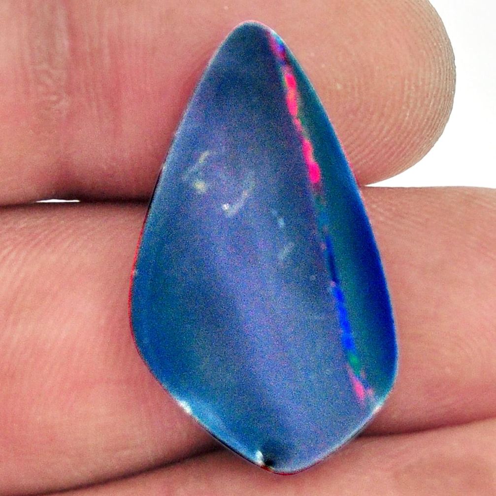 Natural 8.40cts doublet opal australian blue 26.5x15.5 mm loose gemstone s16729