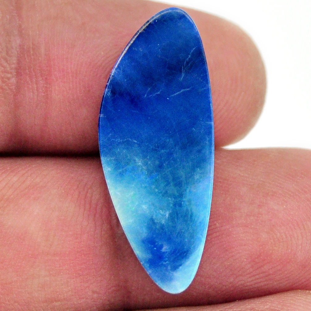 doublet opal australian blue 27x11mm fancy loose gemstone s16772