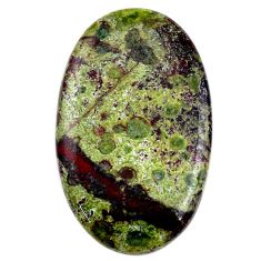 Natural 54.20cts dragon stone green cabochon 40x25 mm oval loose gemstone s25626