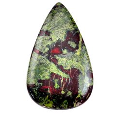 Natural 83.40cts dragon stone green cabochon 52x30 mm pear loose gemstone s25631