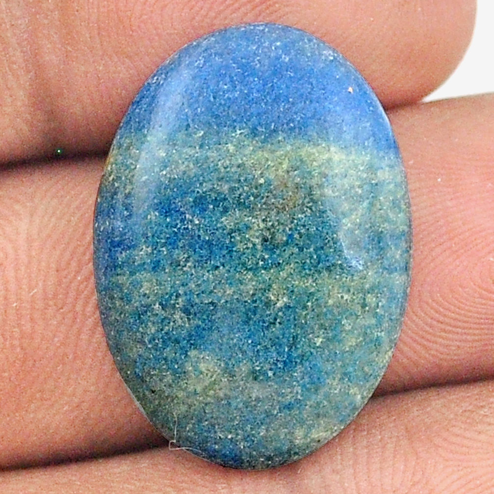 Natural 18.45cts dumortierite blue cabochon 23.5x17mm oval loose gemstone s25711