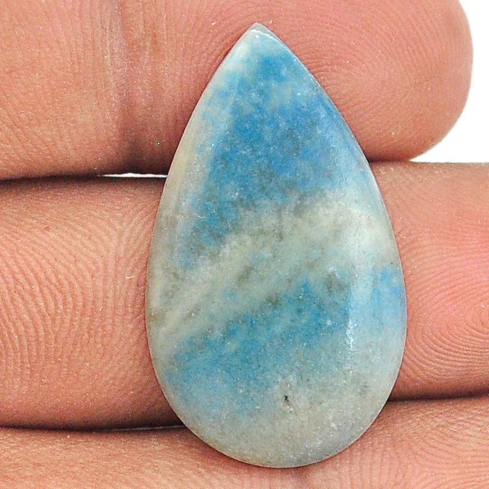 Natural 16.30cts dumortierite blue cabochon 30x17 mm pear loose gemstone s25705