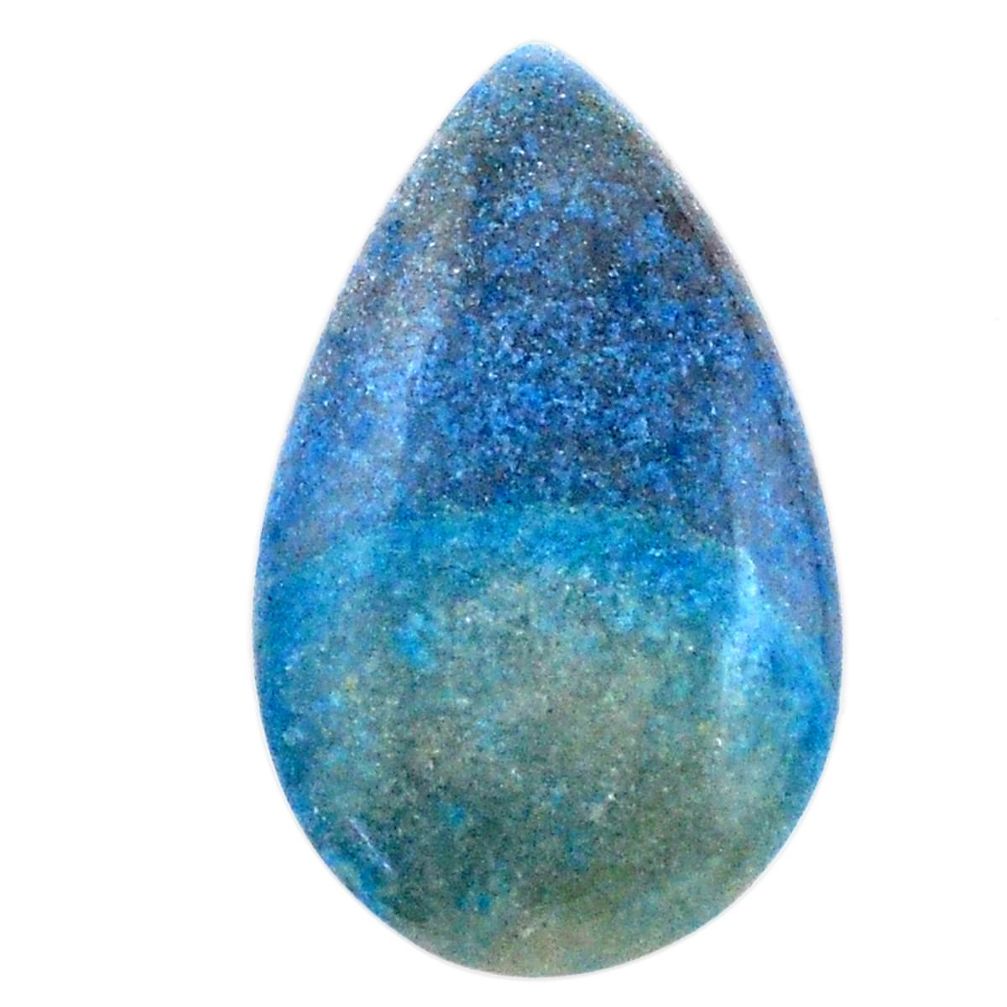 Natural 24.35cts dumortierite blue cabochon 33x20 mm pear loose gemstone s25725