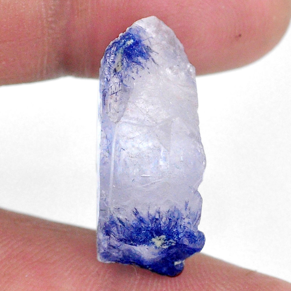 Natural 24.35cts dumortierite rough blue rough 25x12.5 mm loose gemstone s20034