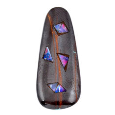 Natural 18.15cts ethiopian boulder opal 32.5x13 mm fancy loose gemstone s30167
