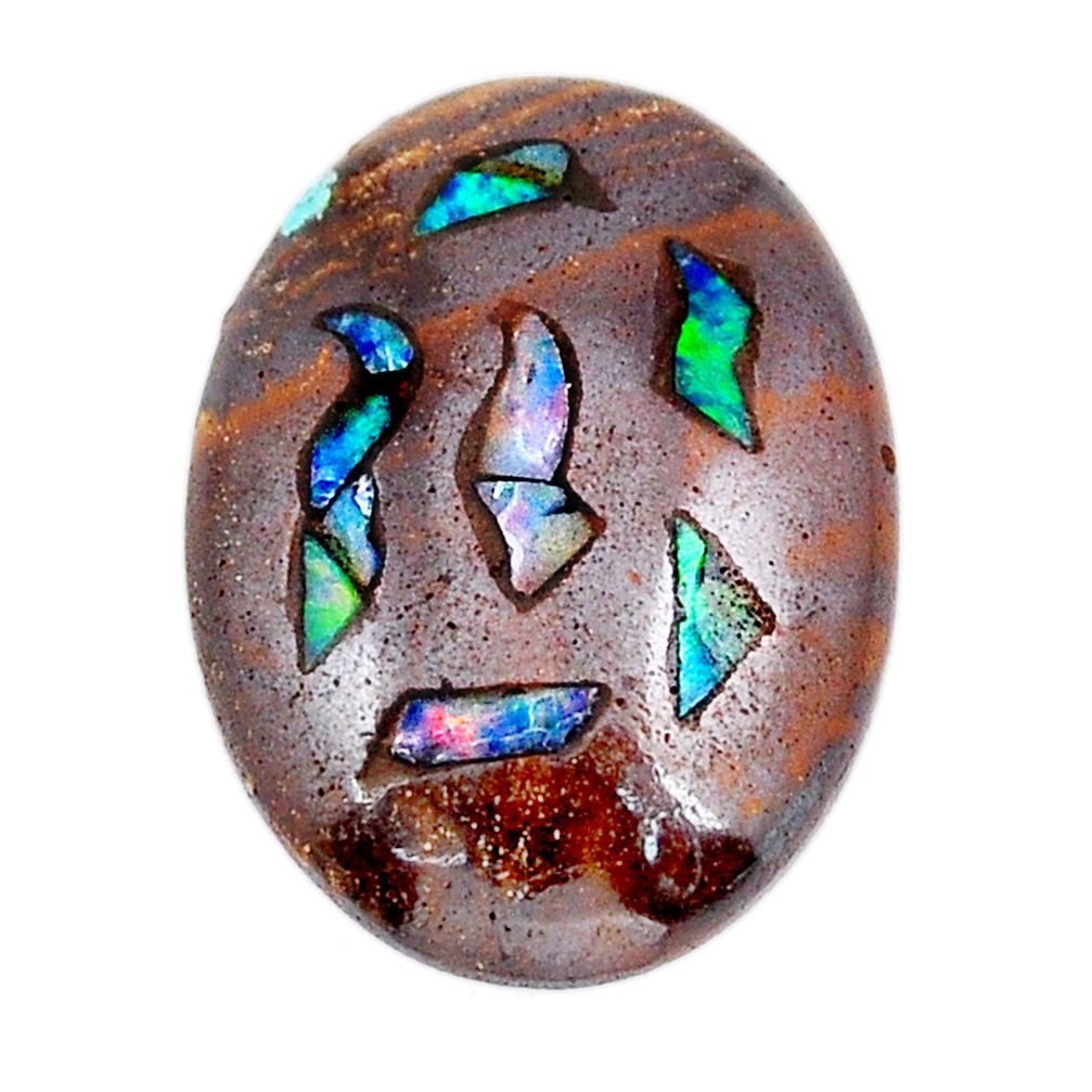 Natural 11.30cts ethiopian boulder opal cabochon 20x15 mm loose gemstone s30177