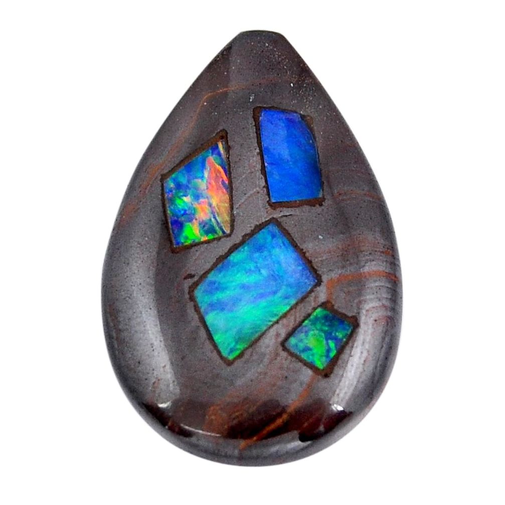Natural 20.45cts ethiopian boulder opal cabochon 26x17 mm loose gemstone s30168