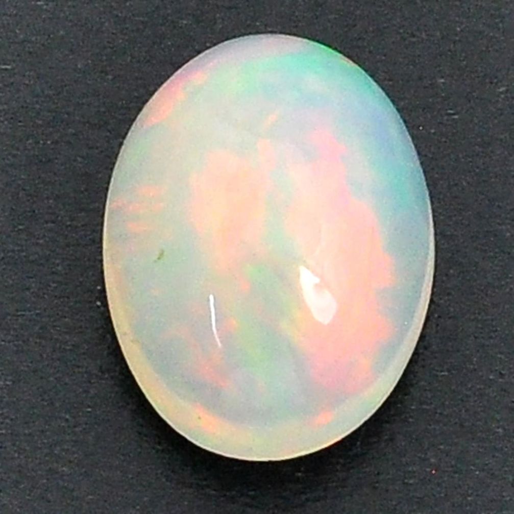 Natural 2.15cts ethiopian opal multicolor cabochon 12x9 mm loose gemstone s28026