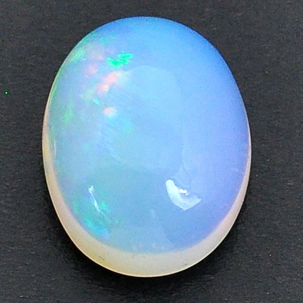 Natural 2.10cts ethiopian opal multicolor cabochon 14x10mm loose gemstone s28027