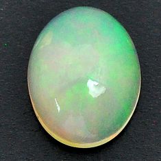 Natural 5.20cts ethiopian opal multicolor cabochon 14x11mm loose gemstone s28057