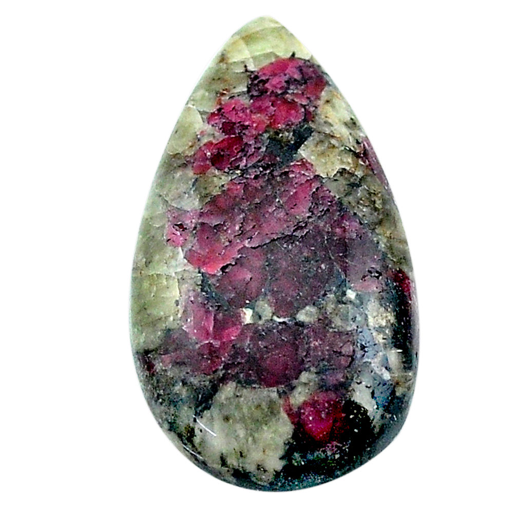 Natural 17.40cts eudialyte pink cabochon 23.5x17.5 mm pear loose gemstone s22915