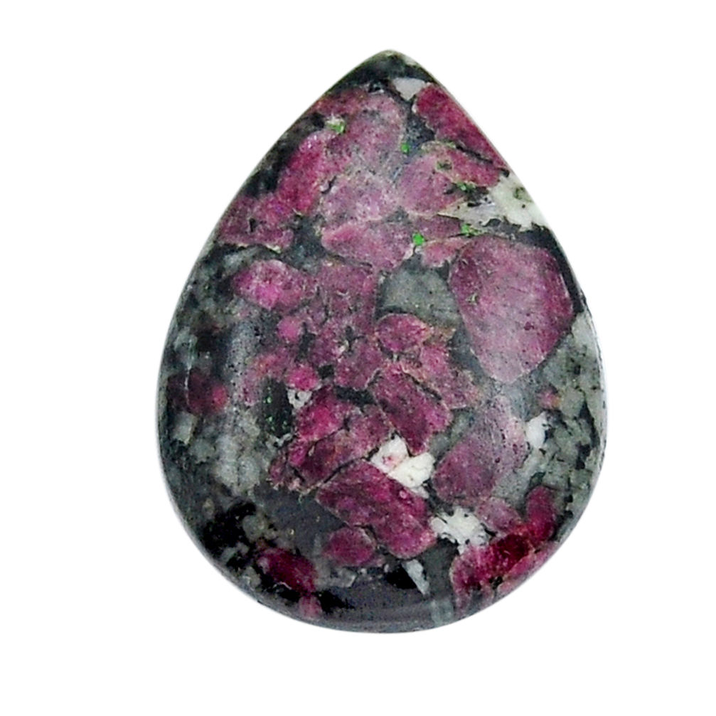 Natural 18.15cts eudialyte pink cabochon 26x19 mm pear loose gemstone s29872