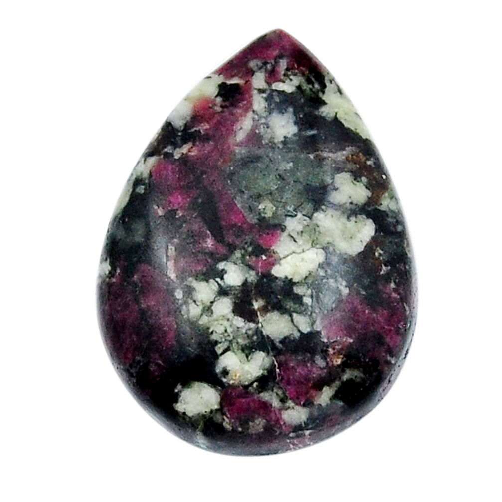Natural 23.05cts eudialyte pink cabochon 26x19 mm pear loose gemstone s29878