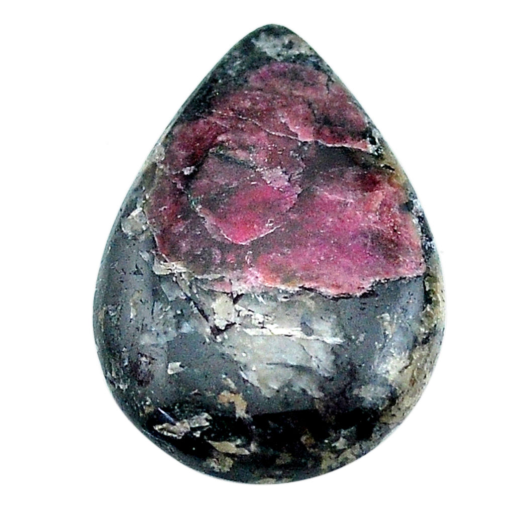 Natural 20.10cts eudialyte pink cabochon 27x15 mm pear loose gemstone s22906