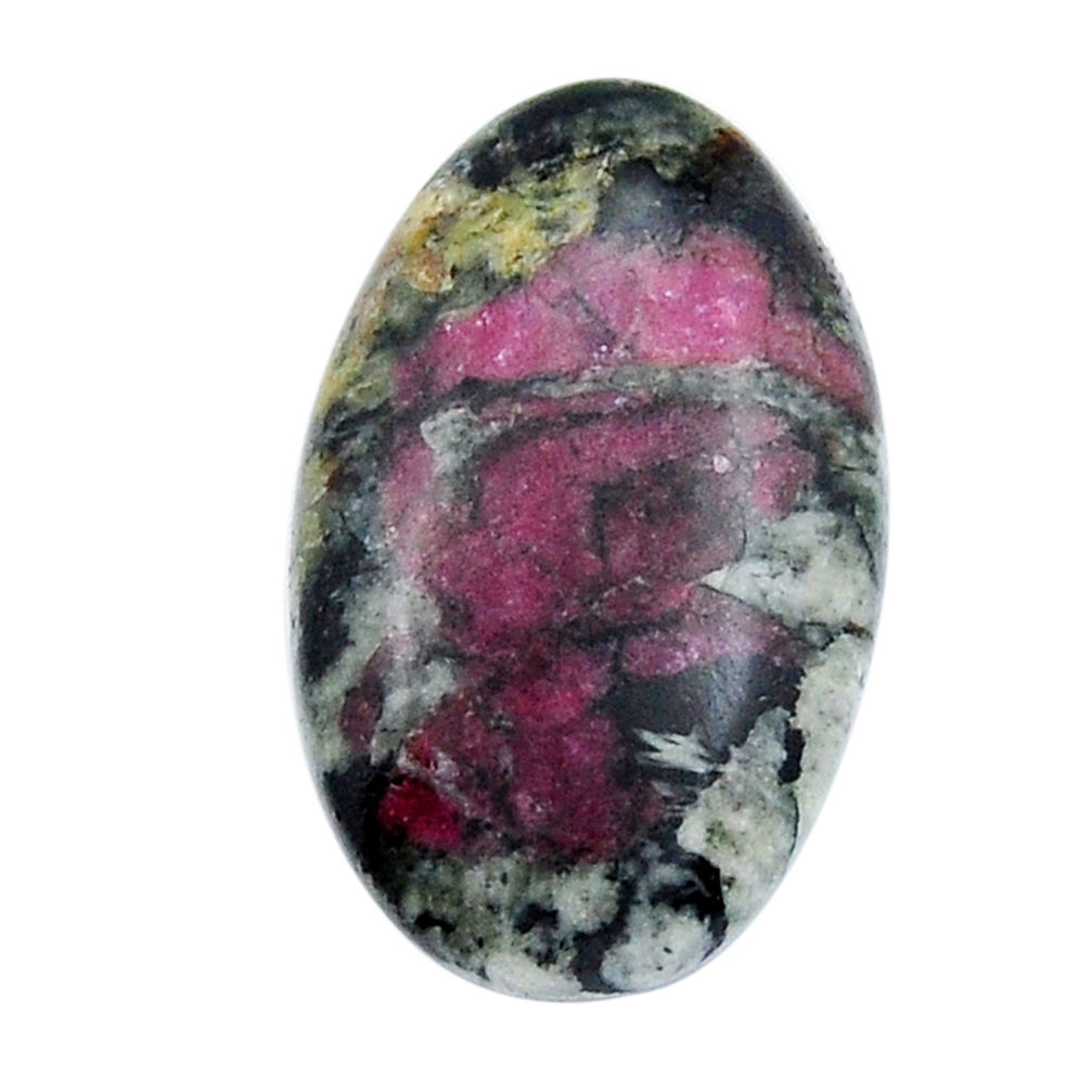 Natural 17.05cts eudialyte pink cabochon 27x16 mm oval loose gemstone s29874