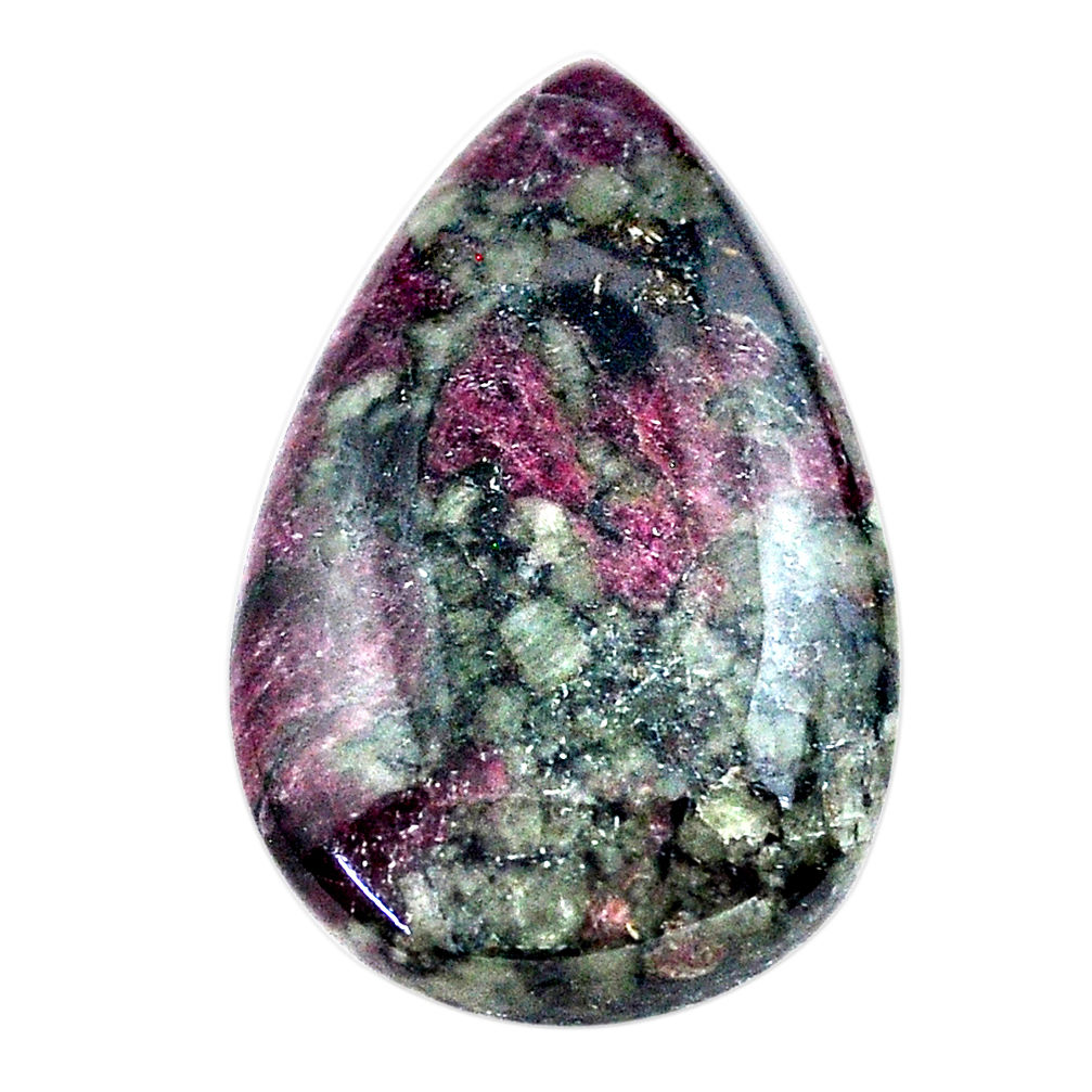 Natural 25.15cts eudialyte pink cabochon 28x18 mm pear loose gemstone s23609