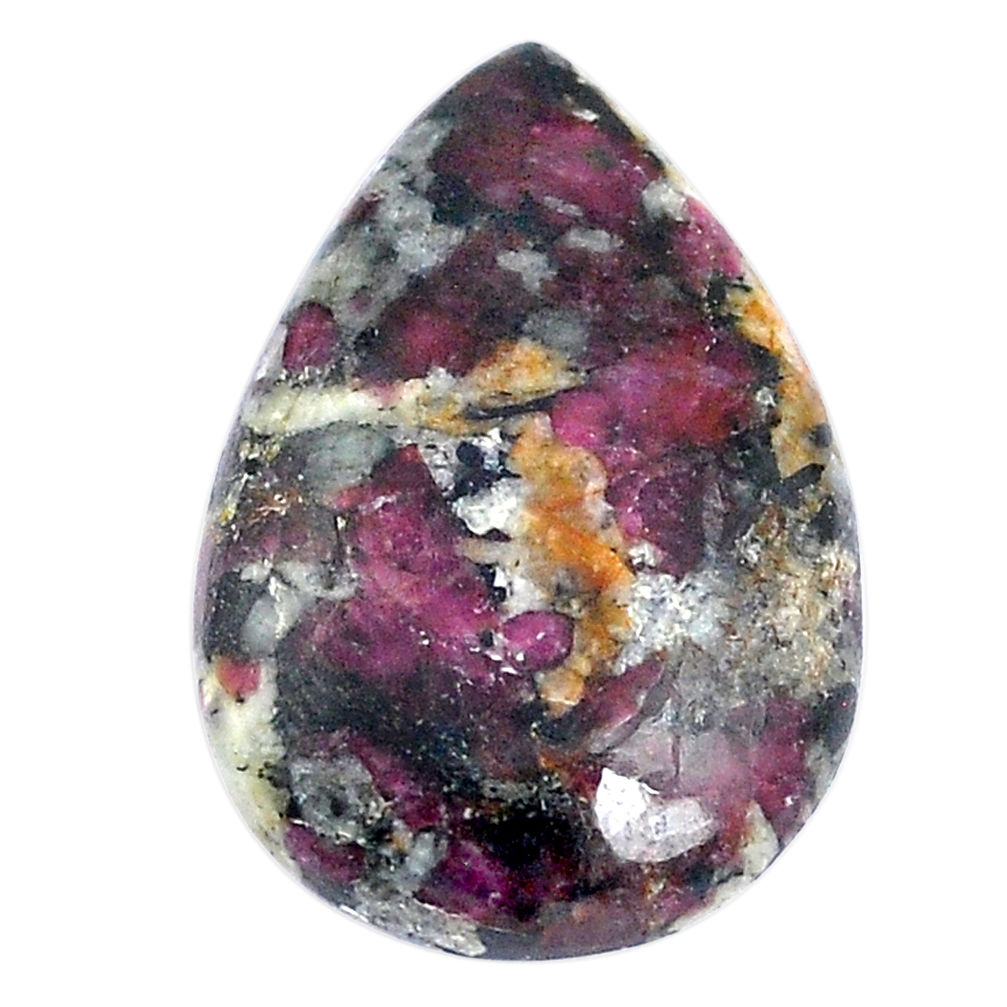 Natural 20.10cts eudialyte pink cabochon 29x19 mm pear loose gemstone s28479