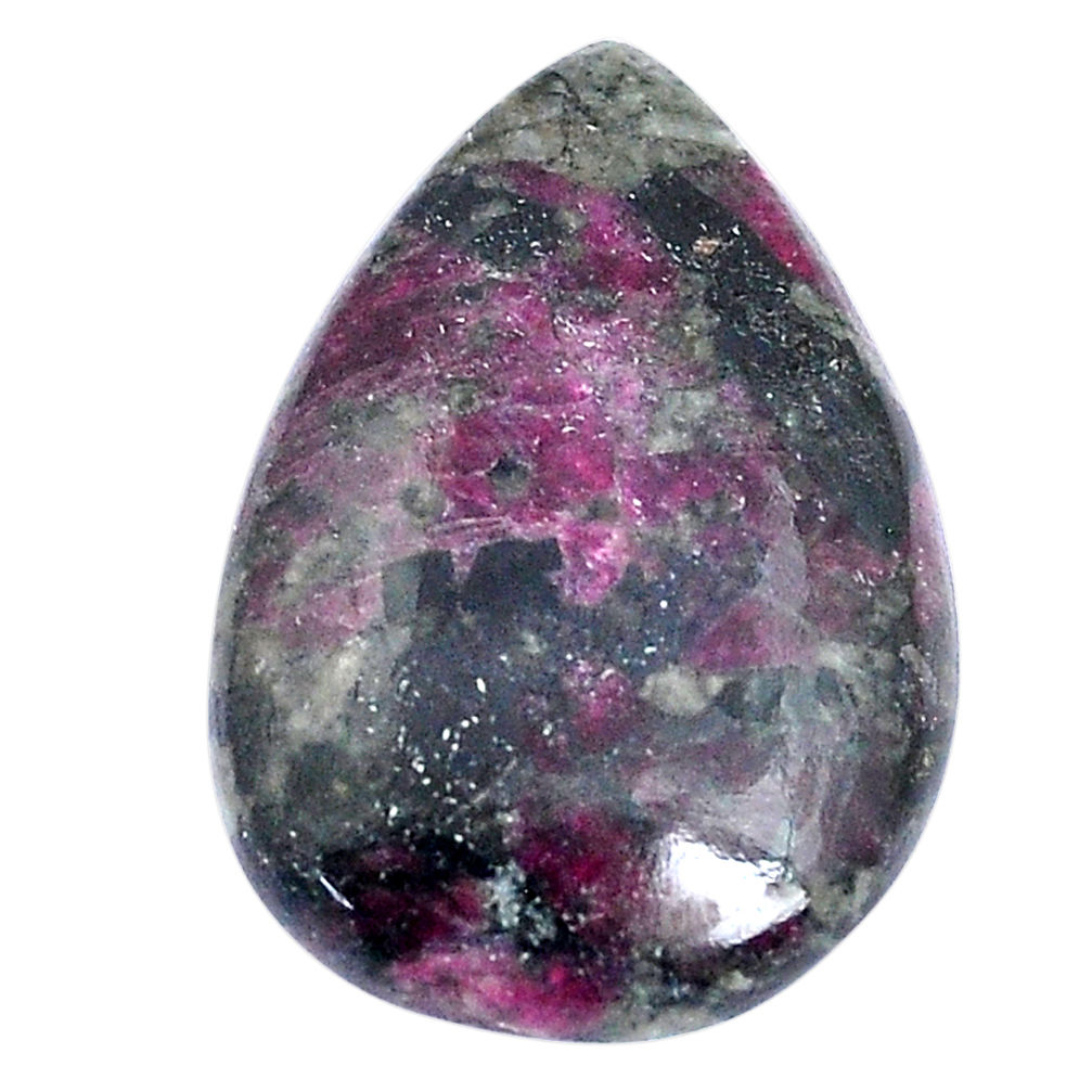 Natural 22.85cts eudialyte pink cabochon 29x20 mm pear loose gemstone s28476
