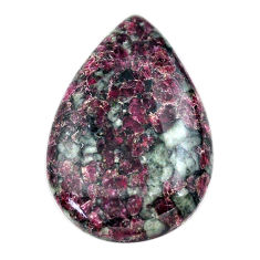 Natural 26.45cts eudialyte pink cabochon 30x20 mm pear loose gemstone s23615