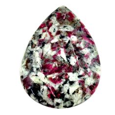 Natural 28.45cts eudialyte pink cabochon 33x23.5 mm pear loose gemstone s23606
