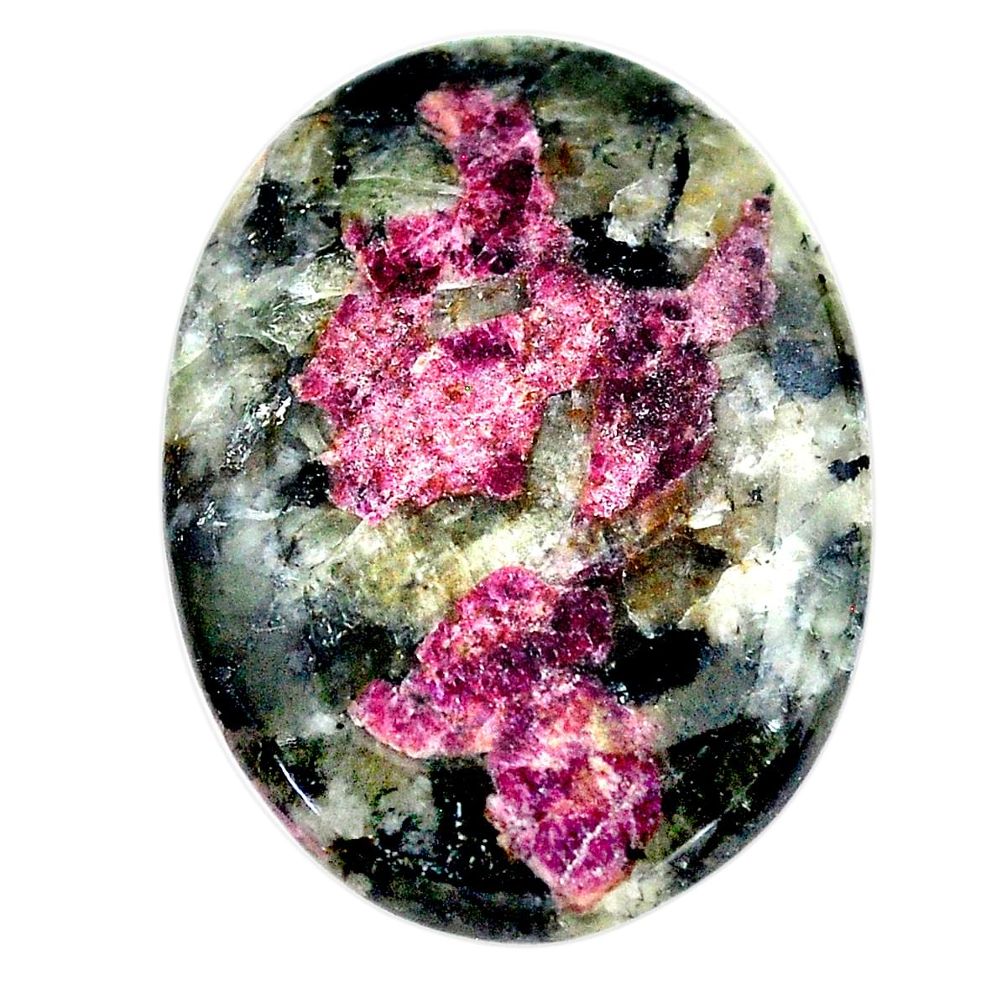 Natural 35.15cts eudialyte pink cabochon 33x24 mm oval loose gemstone s23608