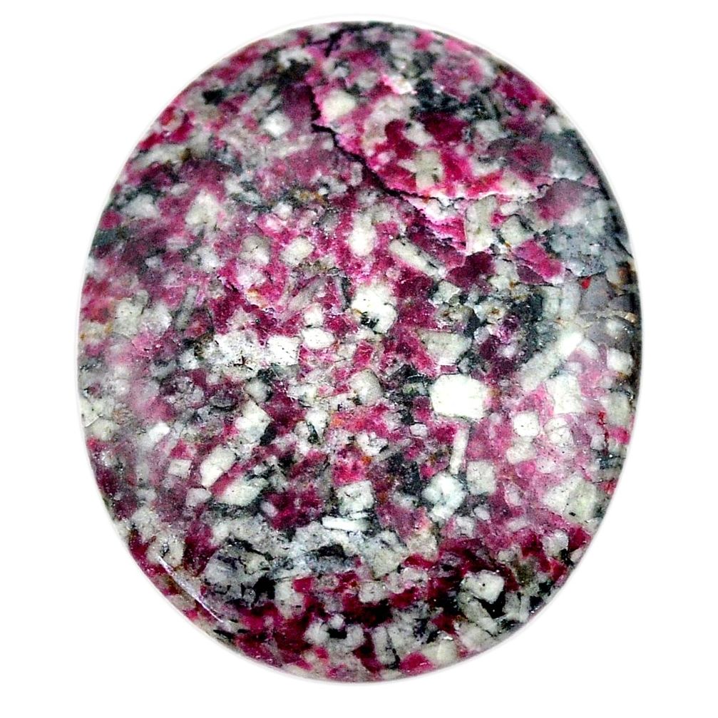 Natural 48.45cts eudialyte pink cabochon 34x23 mm round loose gemstone s23603