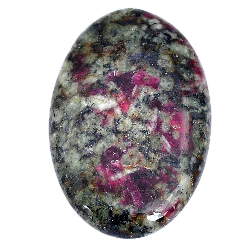 Natural 37.95cts eudialyte pink cabochon 38x24 mm oval loose gemstone s28461