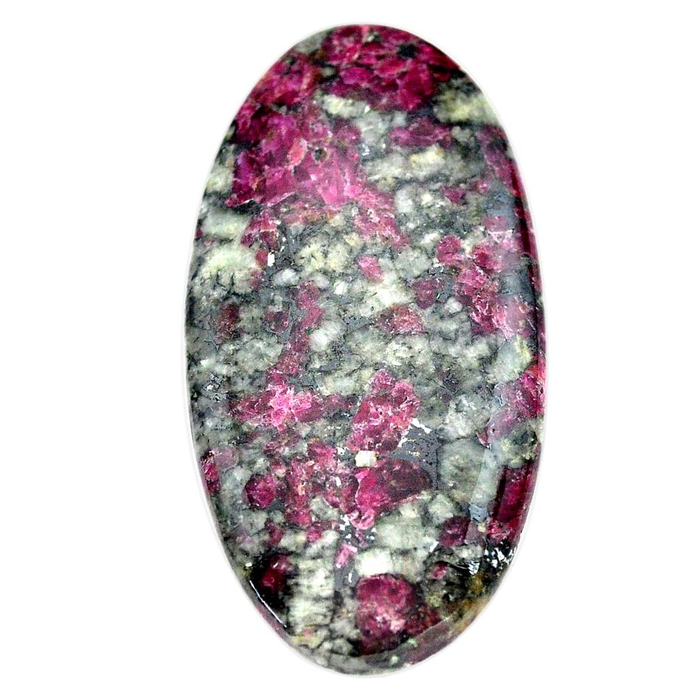 Natural 56.30cts eudialyte pink cabochon 48x25 mm oval loose gemstone s23602