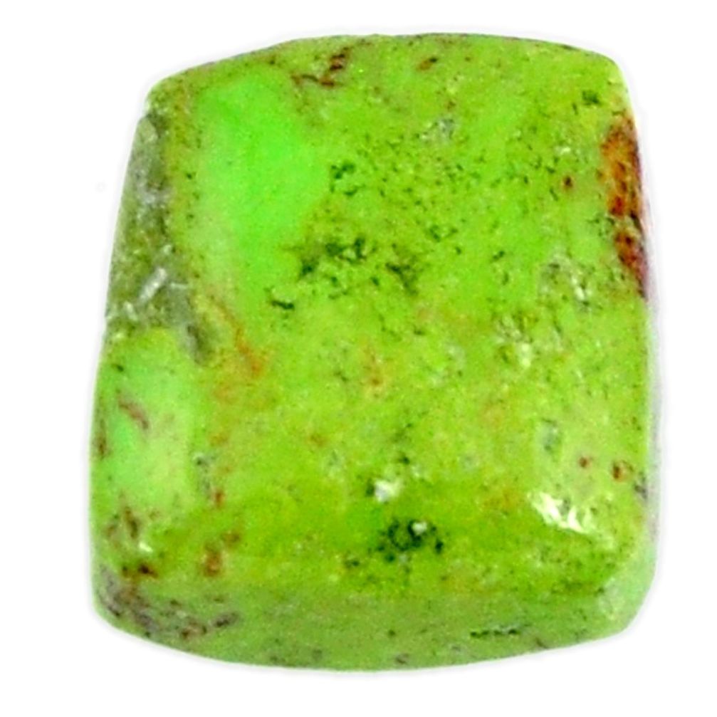 Natural 8.80cts gaspeite green cabochon 12x11 mm cushion loose gemstone s19653