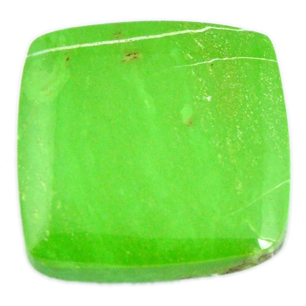 Natural 32.15cts gaspeite green cabochon 21x20 mm cushion loose gemstone s19658