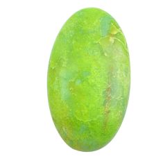 Natural 25.10cts gaspeite green cabochon 32x17.5 mm oval loose gemstone s26836