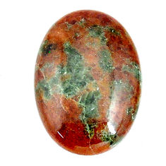 Natural 23.25cts grass garnet green cabochon 25x17 mm oval loose gemstone s22338