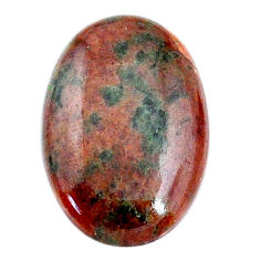 Natural 21.85cts grass garnet green cabochon 26x17 mm oval loose gemstone s21036