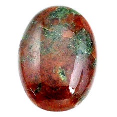 Natural 23.90cts grass garnet green cabochon 26x17mm oval loose gemstone s21034