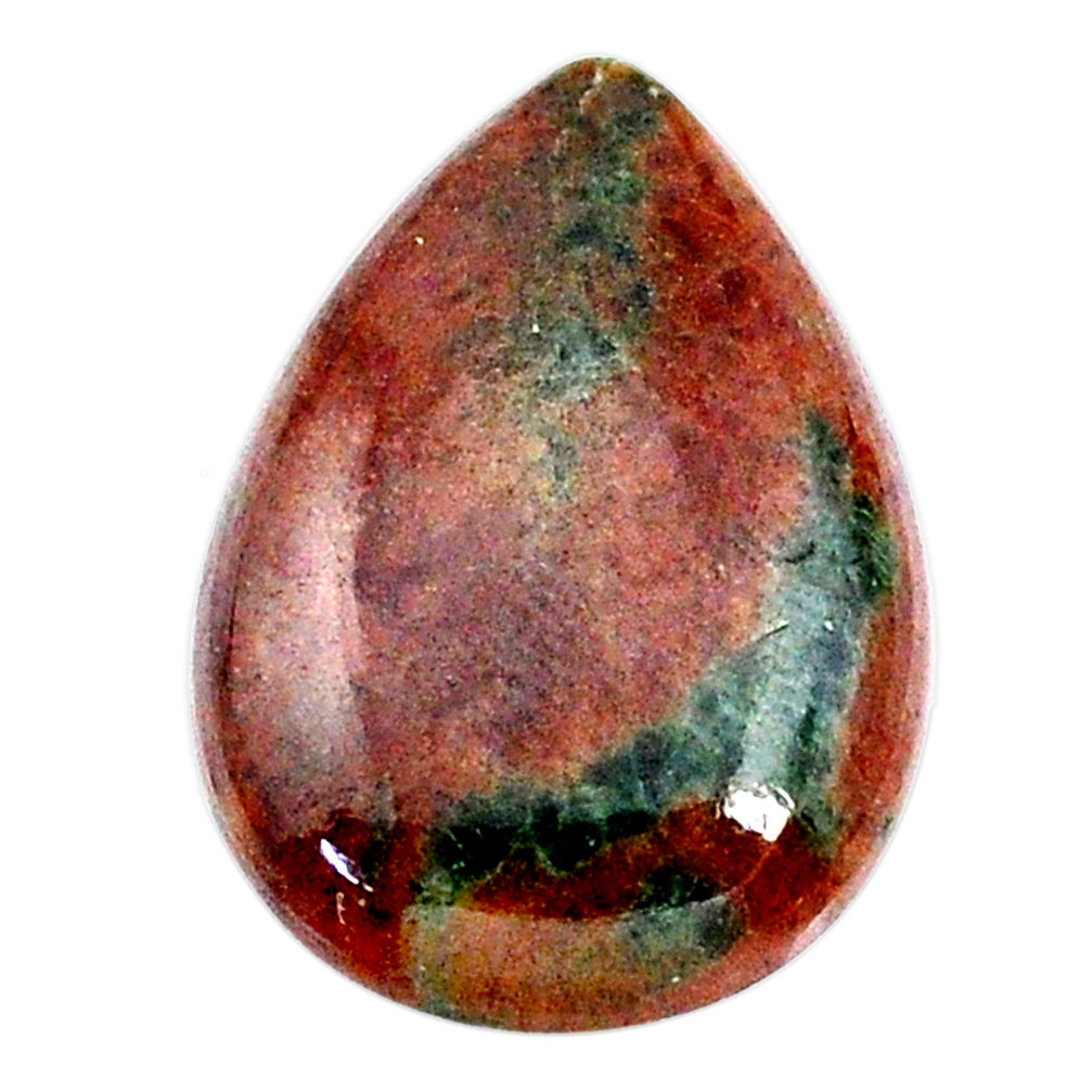 Natural 28.15cts grass garnet green cabochon 27x18 mm pear loose gemstone s21022