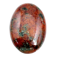 Natural 27.85cts grass garnet green cabochon 27x18mm oval loose gemstone s21038